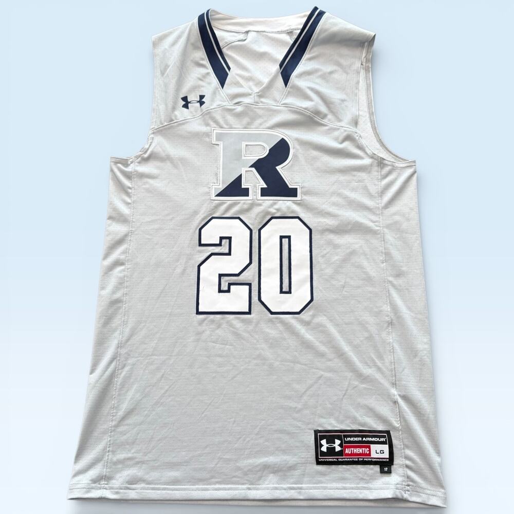 Basketball Jersey Mens Large Gray #20 Authentic Under Armour